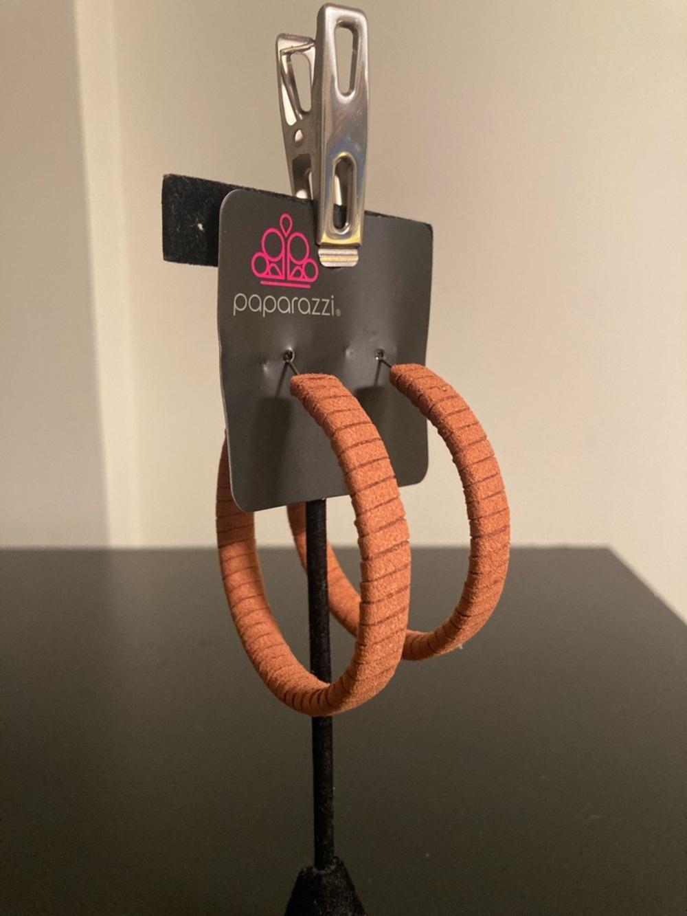 paparazzi Rust Textured Wrapped Hoop Earrings